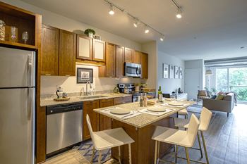 Kitchen designed with ample storage space
